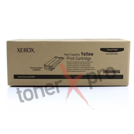XEROX TONER PHASER PH6180/YELLOW/CTG.HAUTE C-6KC/ 113R00725   ORIGINE