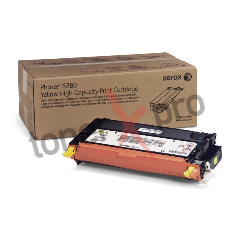 XEROX TONER PHASER PH6280/YELLOW/CTG.HAUTE C/6KC/ 106R01394   ORIGINE