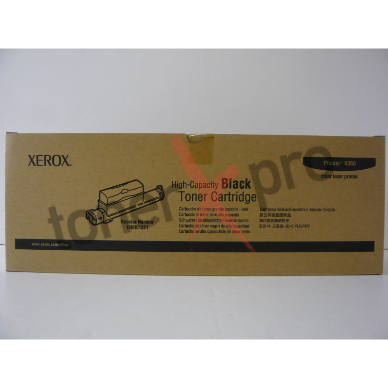 XEROX TONER BLACK PHASER 6360 ORIGINAL HAUTE CAPACITE 106R01221