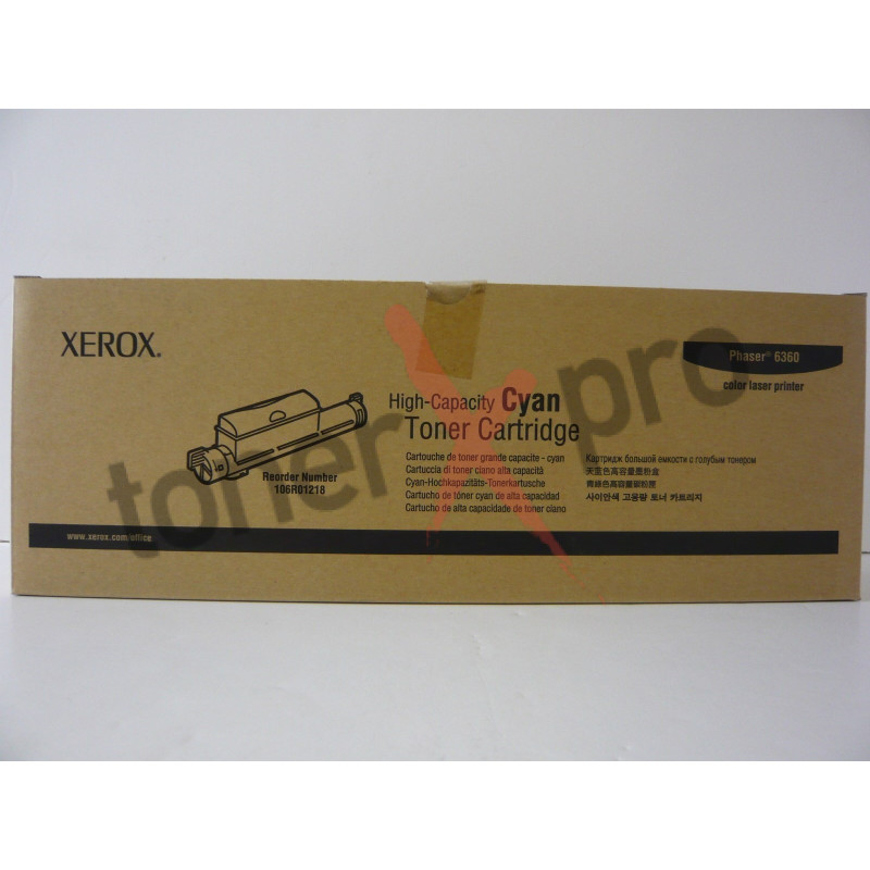 XEROX TONER CYAN PHASER 6360 ORIGINAL HAUTE CAPACITE 106R01218