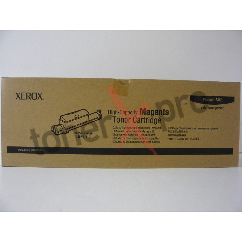 XEROX TONER MAGENTA PHASER 6360 ORIGINAL HAUTE CAPACITE 106R01219