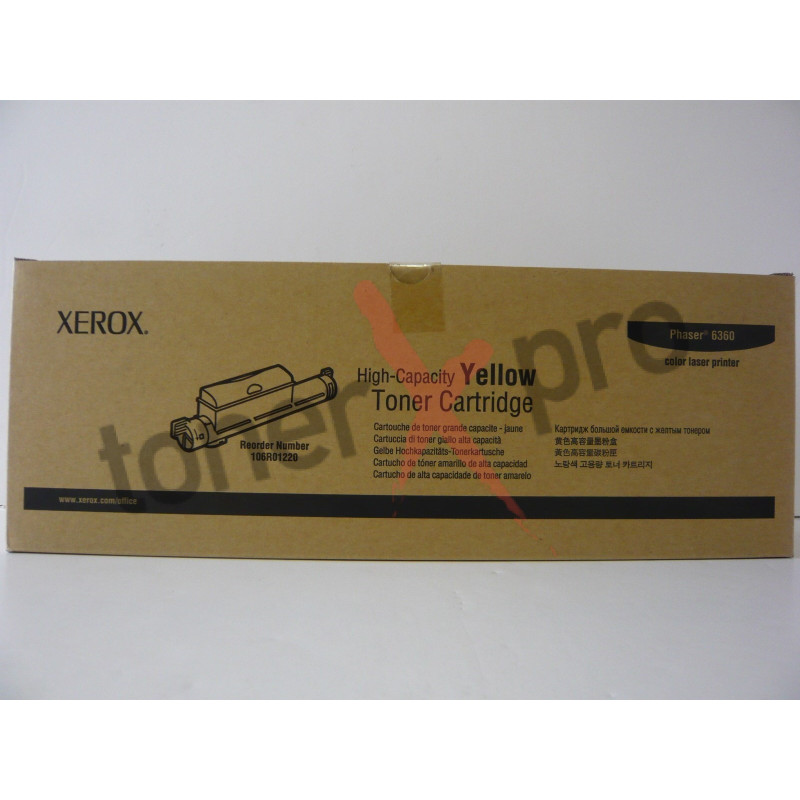 XEROX TONER YELLOW PHASER 6360 ORIGINAL HAUTE CAPACITE 106R01220