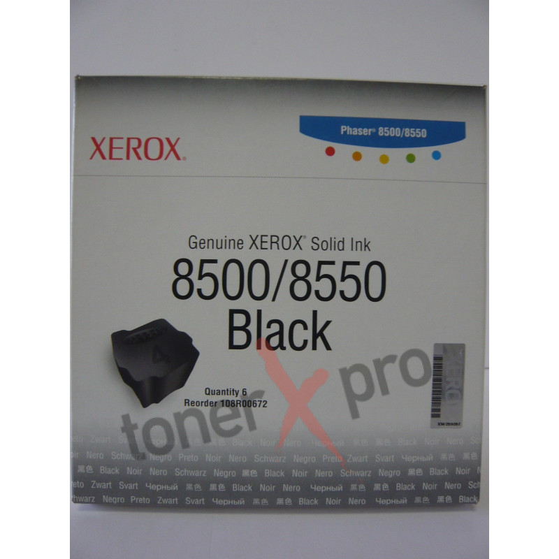 XEROX TONER BLACK PHASER 8500 ORIGINAL 108R00672