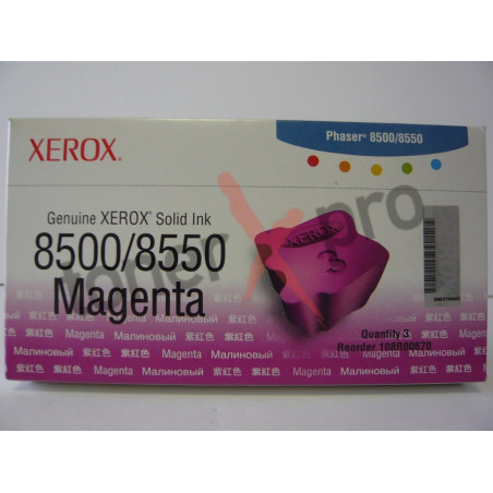 XEROX TONER PHASER PH8500/MAGENTA INK/ 3 CTG-3KC/ 108R00670   ORIGINE