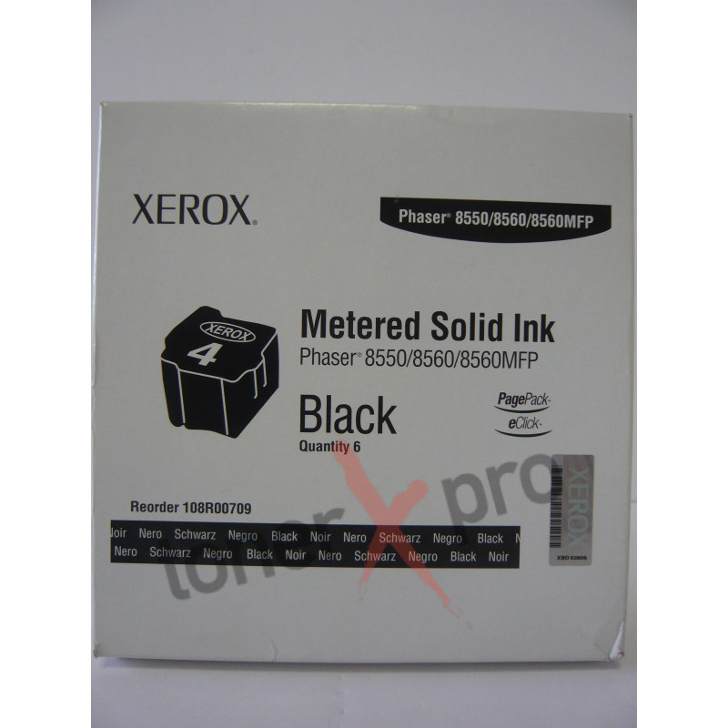 XEROX TONER BLACK PHASER 8550 PAGEPACK ORIGINAL 108R00709