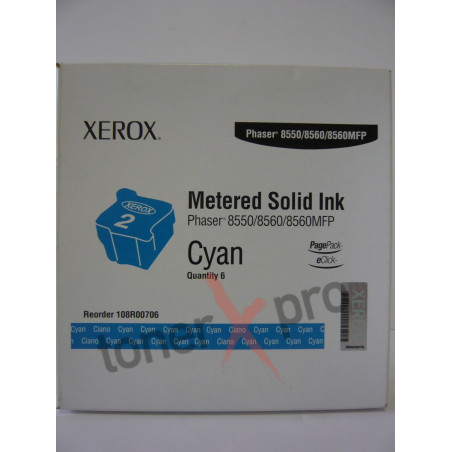 XEROX TONER PHAS.PH8550 PAGEPACK/CYAN INK/6 CTG-6K/ 108R00706 ORIGINE