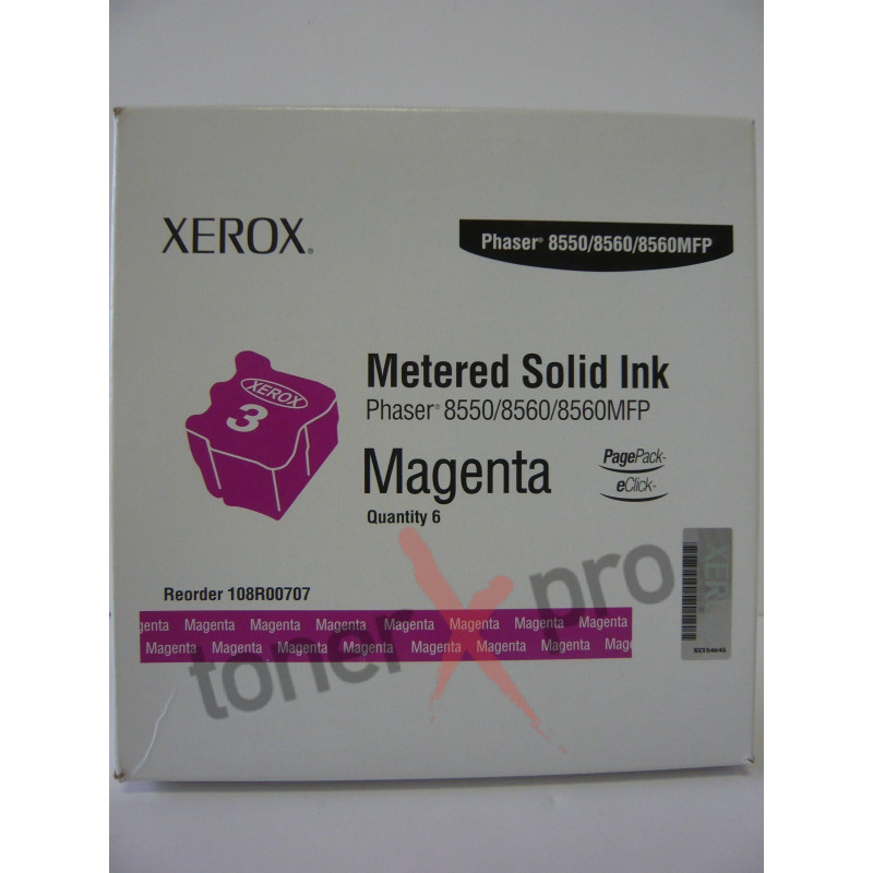 XEROX TONER MAGENTA PHASER 8550 PAGEPACK ORIGINAL 108R00707