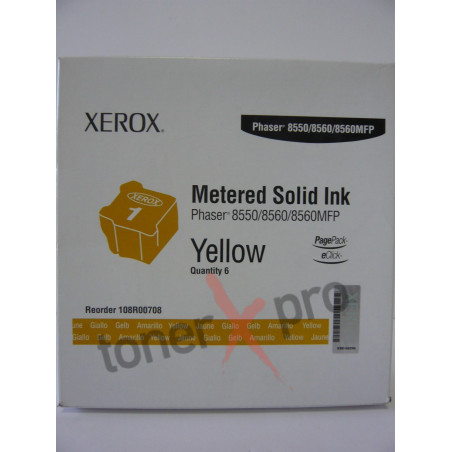 XEROX TONER PHAS.PH8550 PAGEPACK/YELL. INK/6 CTG-6K/108R00708 ORIGINE