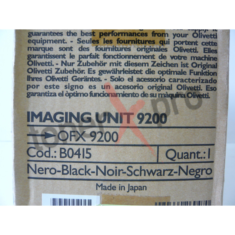 OLIVETTI TONER BLACK OFX 9200 ORIGINAL B0415 OLIVETTI TONER BLACK OFX 9200 ORIGINAL B0415