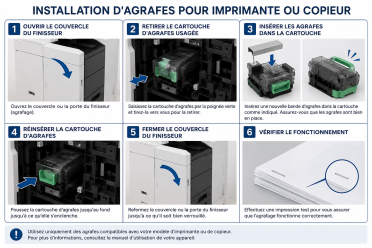 Agrafes pour imprimante ou copieur